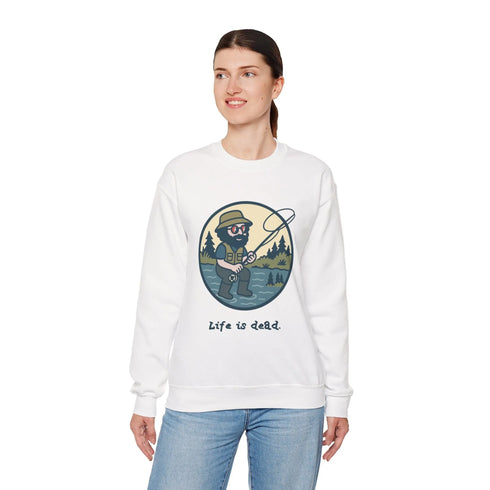 Grateful Dead - Fly Fishin' Jerry | Life is dead. Crewneck Sweatshirt - StealieShop